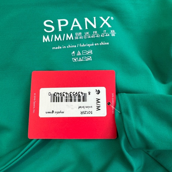 Spanx Classic High Rise Swimsuit Bottom Brief in Mystic Green - Picture 7 of 11